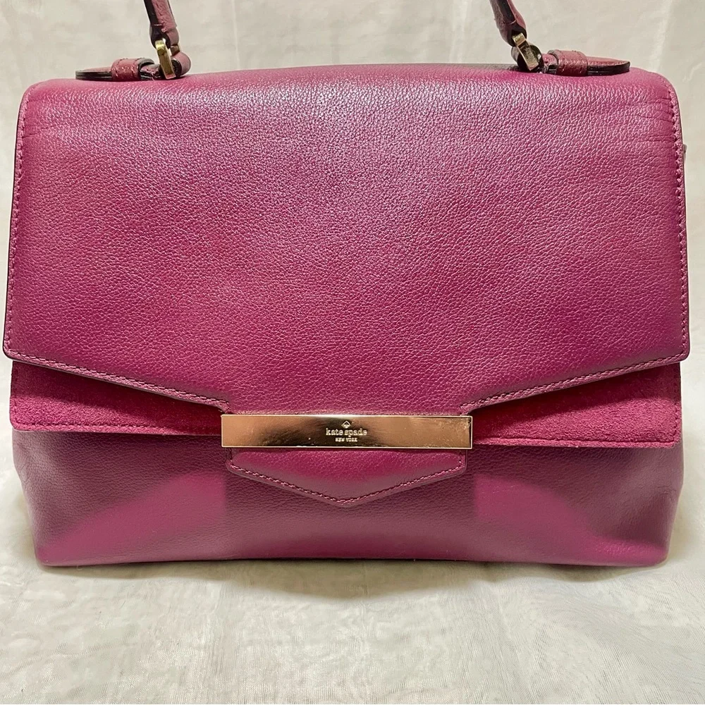 Kate Spade New York Carmel Court Yalera Bordeaux Satchel/Crossbody Bag